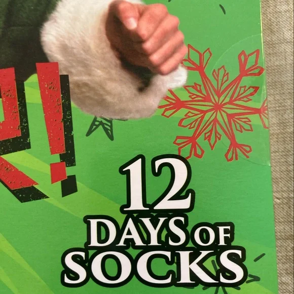 - SEALED NEW- ELF 12 Days of Socks- ELF the movie -Christmas gift novelty twelve - Picture 5 of 7